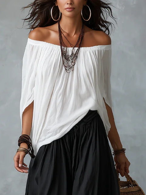 Conjunto Boho de Top y Pantalón Bombacho