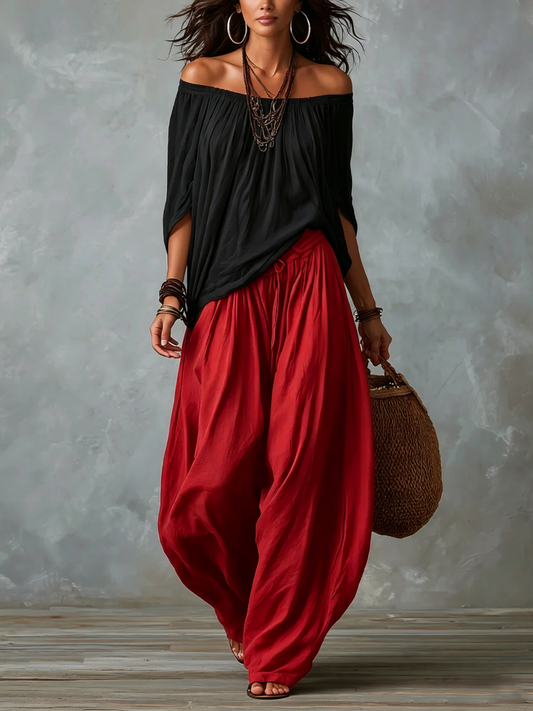 Conjunto Bohemio de Top y Pantalón Bombacho