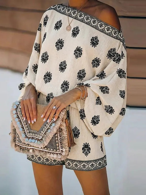 Mono Boho de Verano con Estampado Vintage