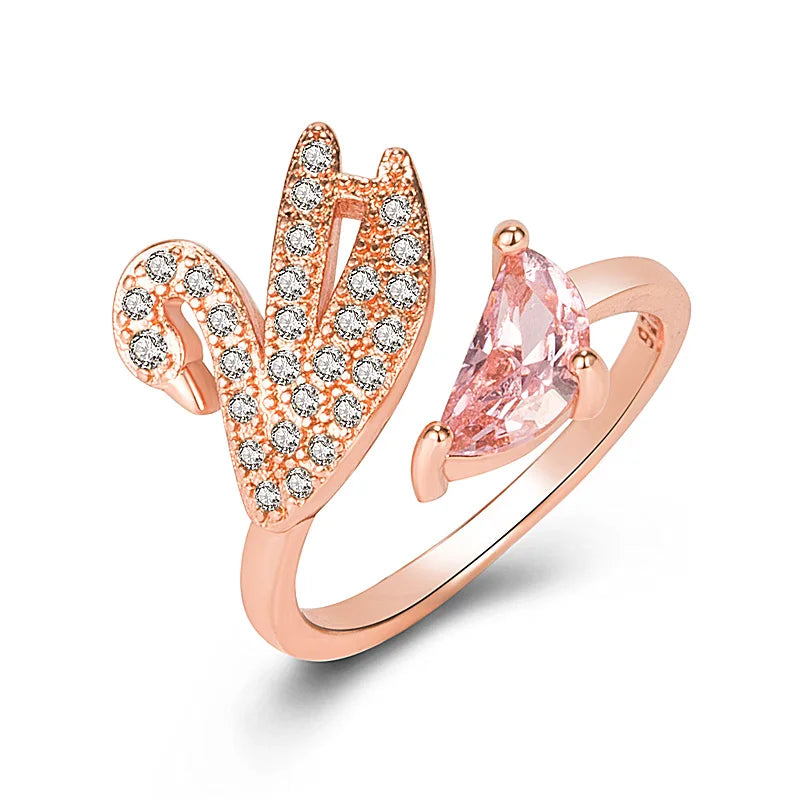 Anillo de Cisne en Cristal