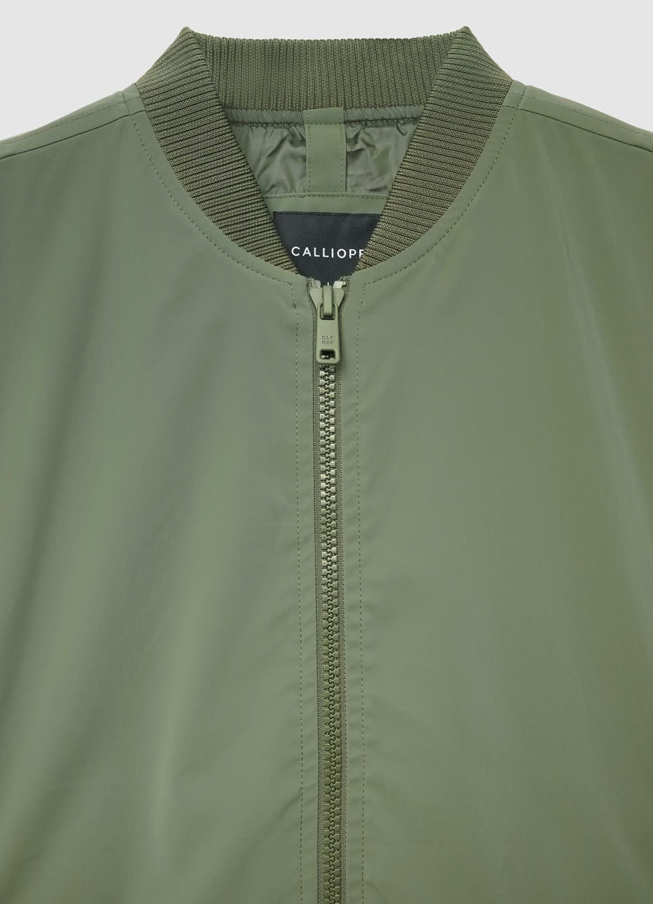 Cazadora Bomber Verde Militar con Cremallera
