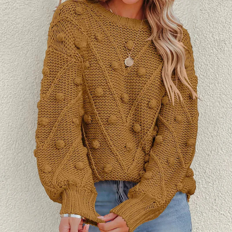 Jersey de Punto con Pompón