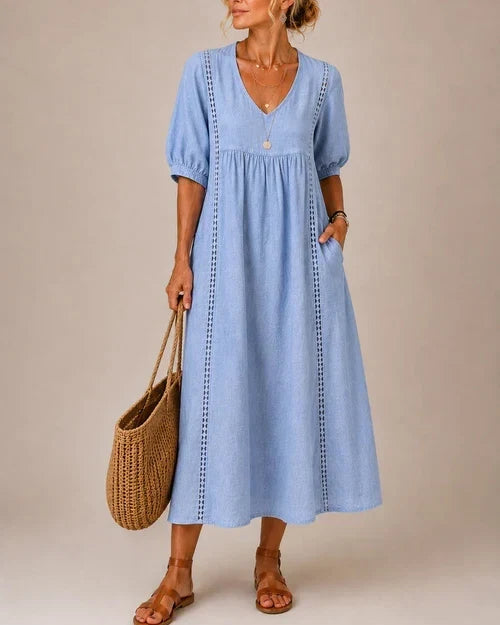 Sofi | Vestido midi de verano con encaje