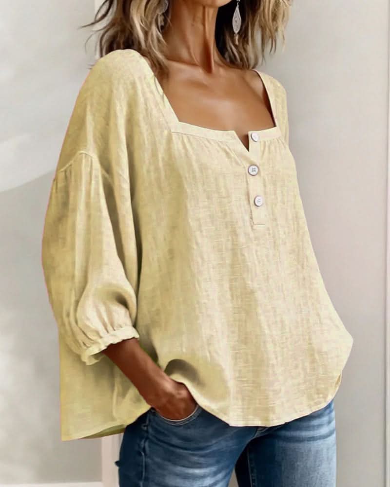 Blusa Florence Manga Abullonada