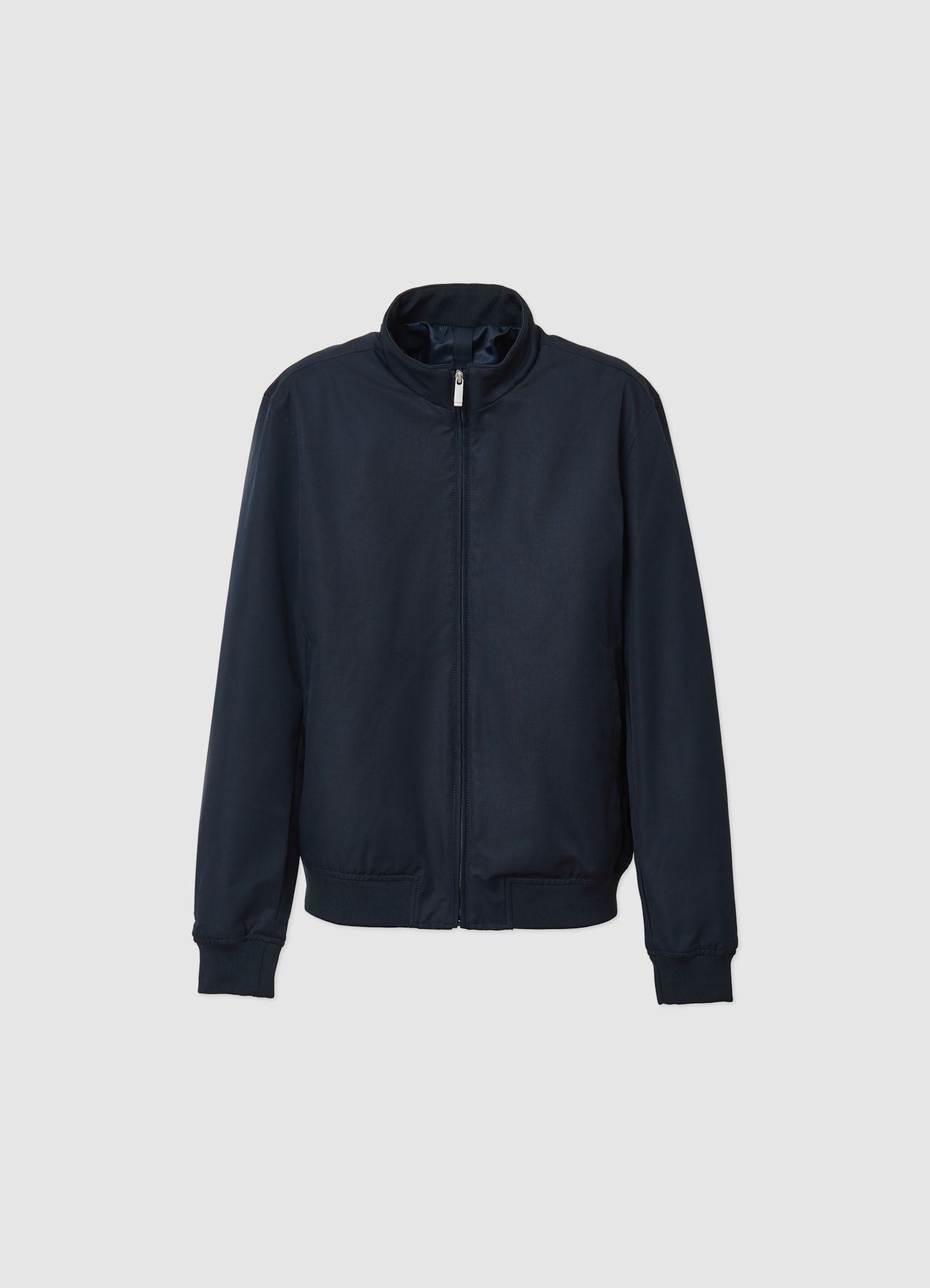 Cazadora Bomber Cuello Alto Azul Noche
