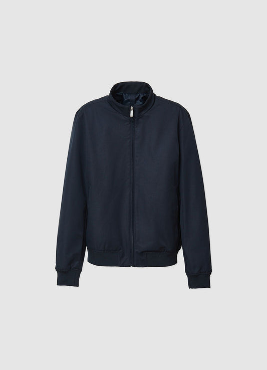 Cazadora Bomber Cuello Alto Azul Noche
