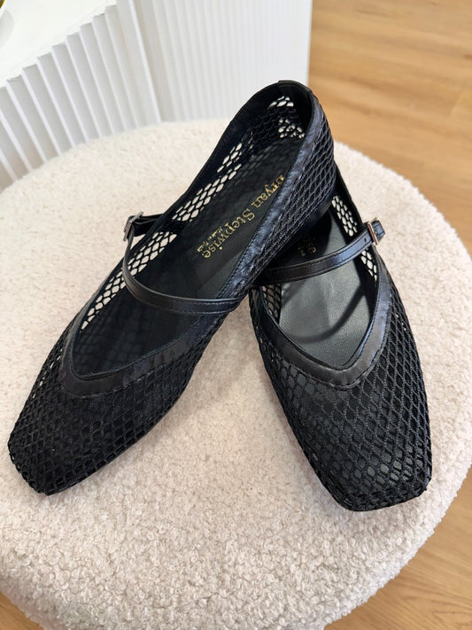 Bailarinas de Rejilla Elegancia y Tendencia