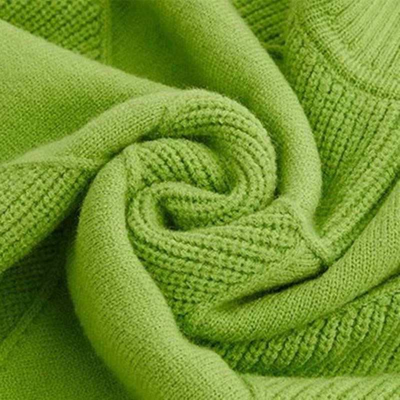 Jersey de Cuello Vuelto en Color Liso
