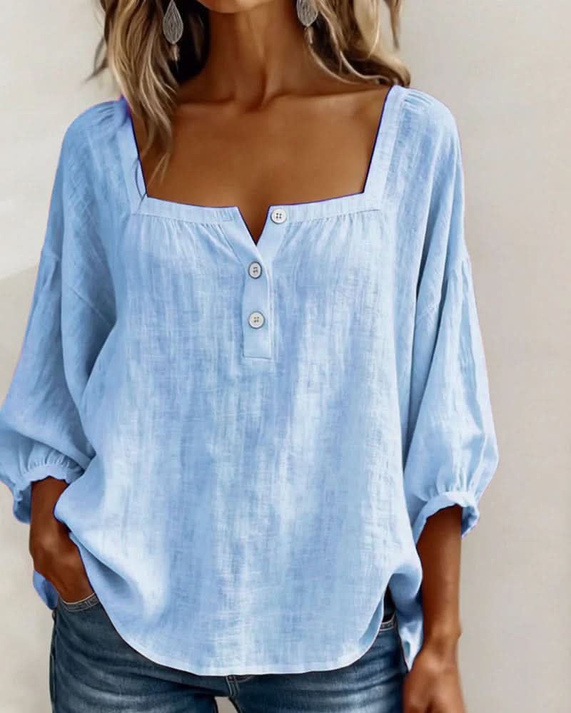 Blusa Florence Manga Abullonada