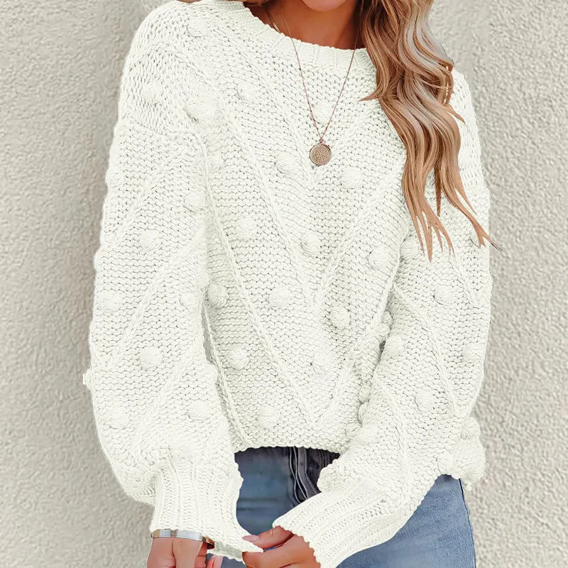 Jersey de Punto con Pompón