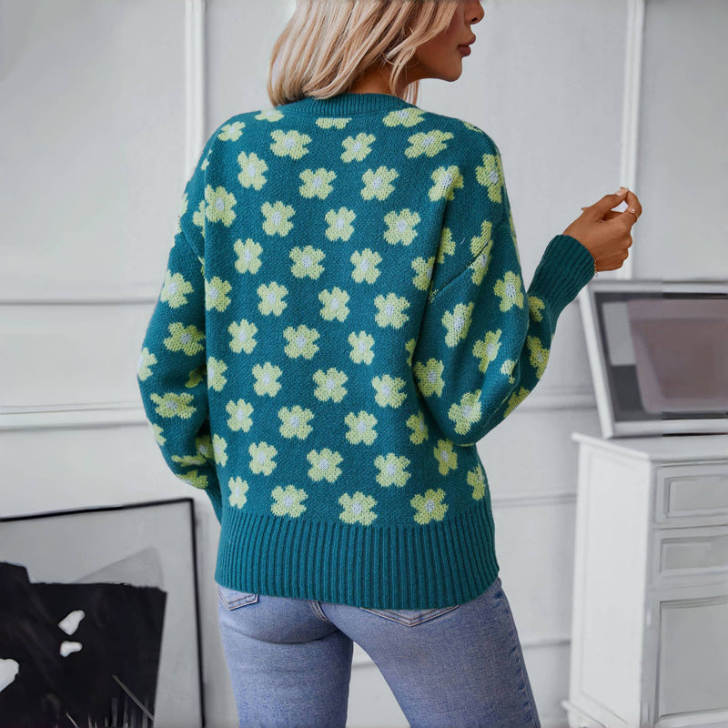 Jersey de Punto Floral