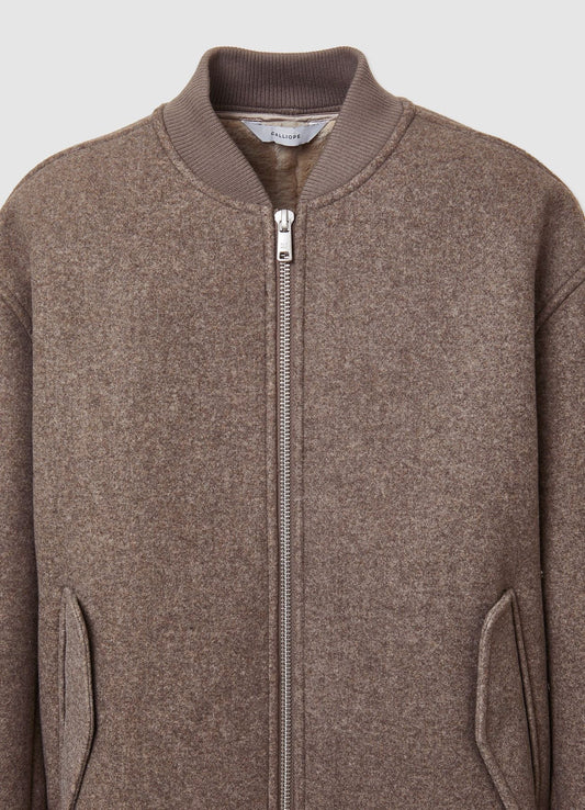 Cazadora Bomber Acolchada Efecto Borrego