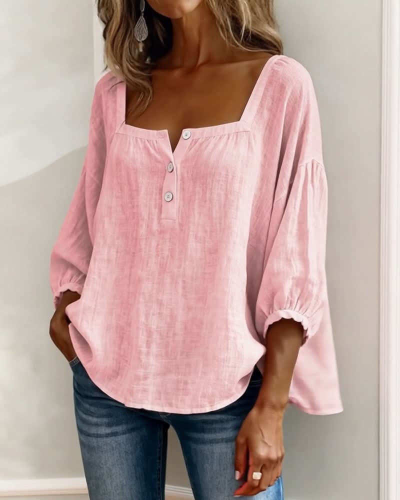Blusa Florence Manga Abullonada