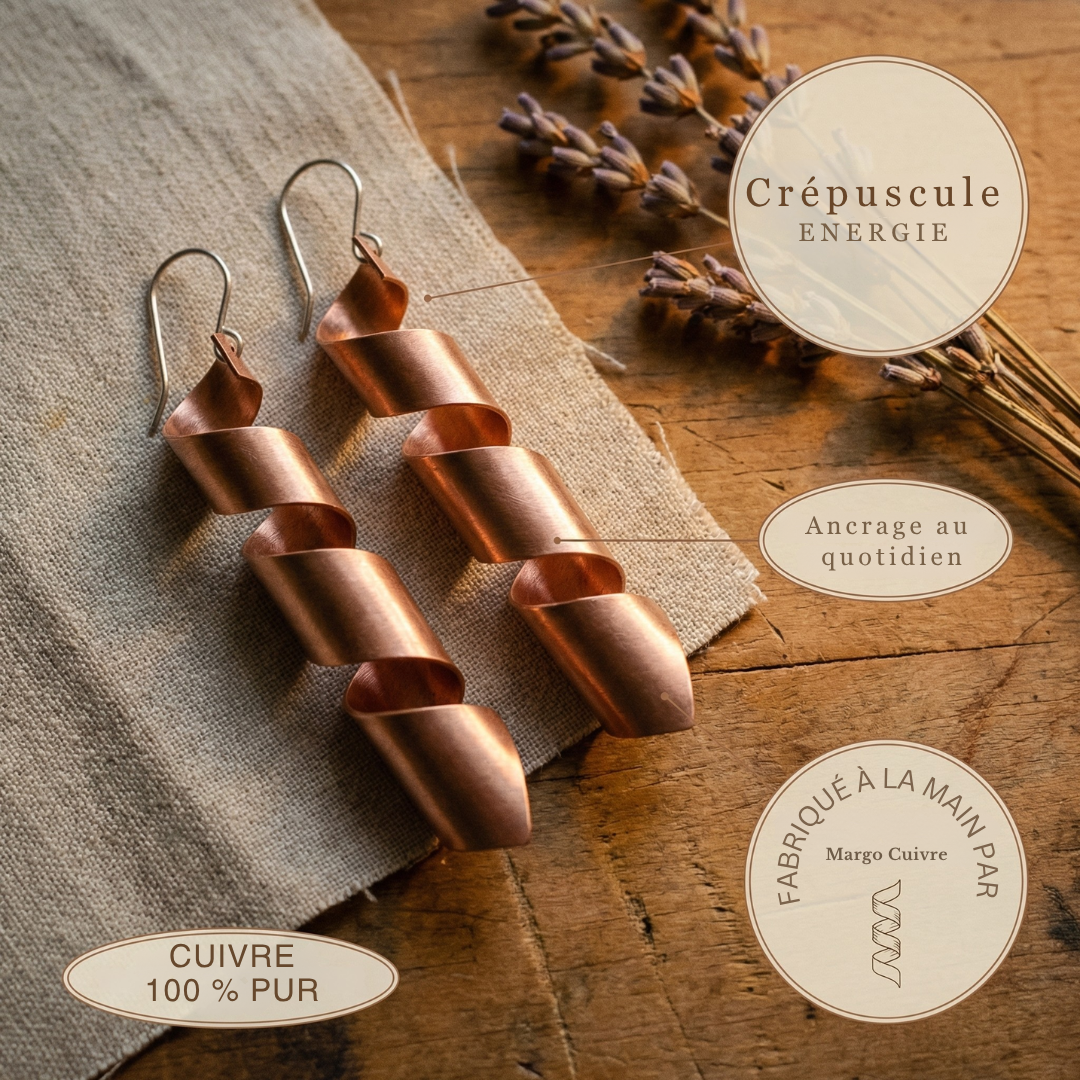 Aretes Colgantes de Cobre