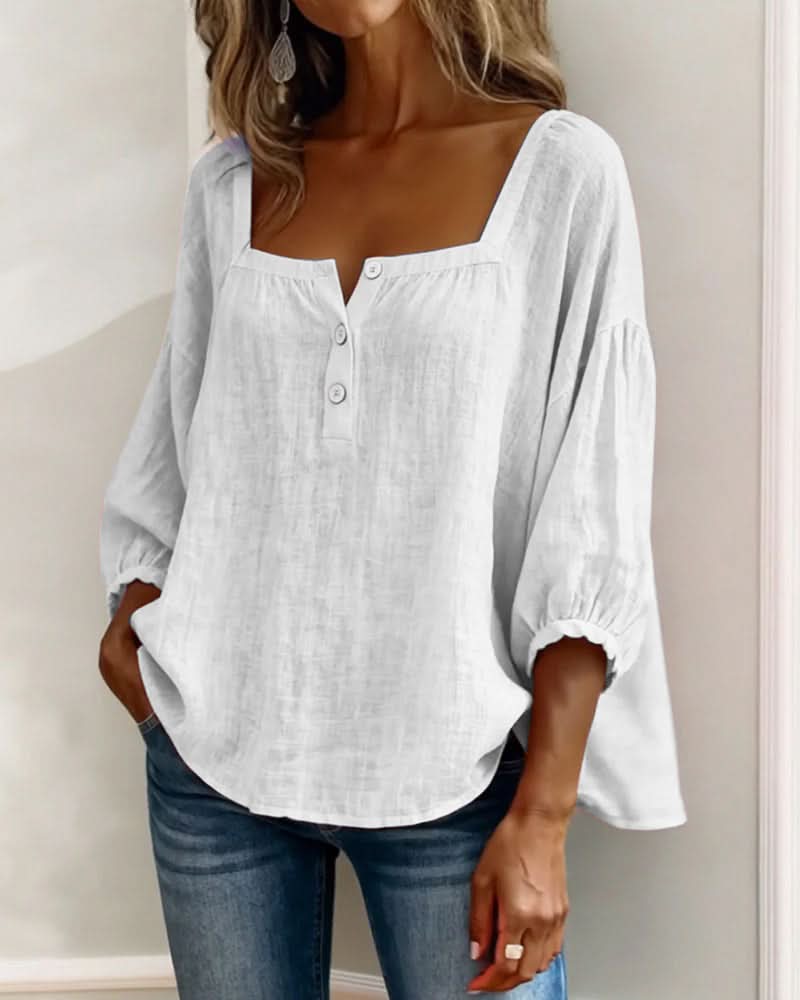 Blusa Florence Manga Abullonada
