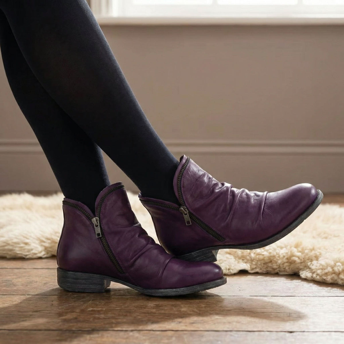 MELINDA - Botas de Cuero Ortopédicas