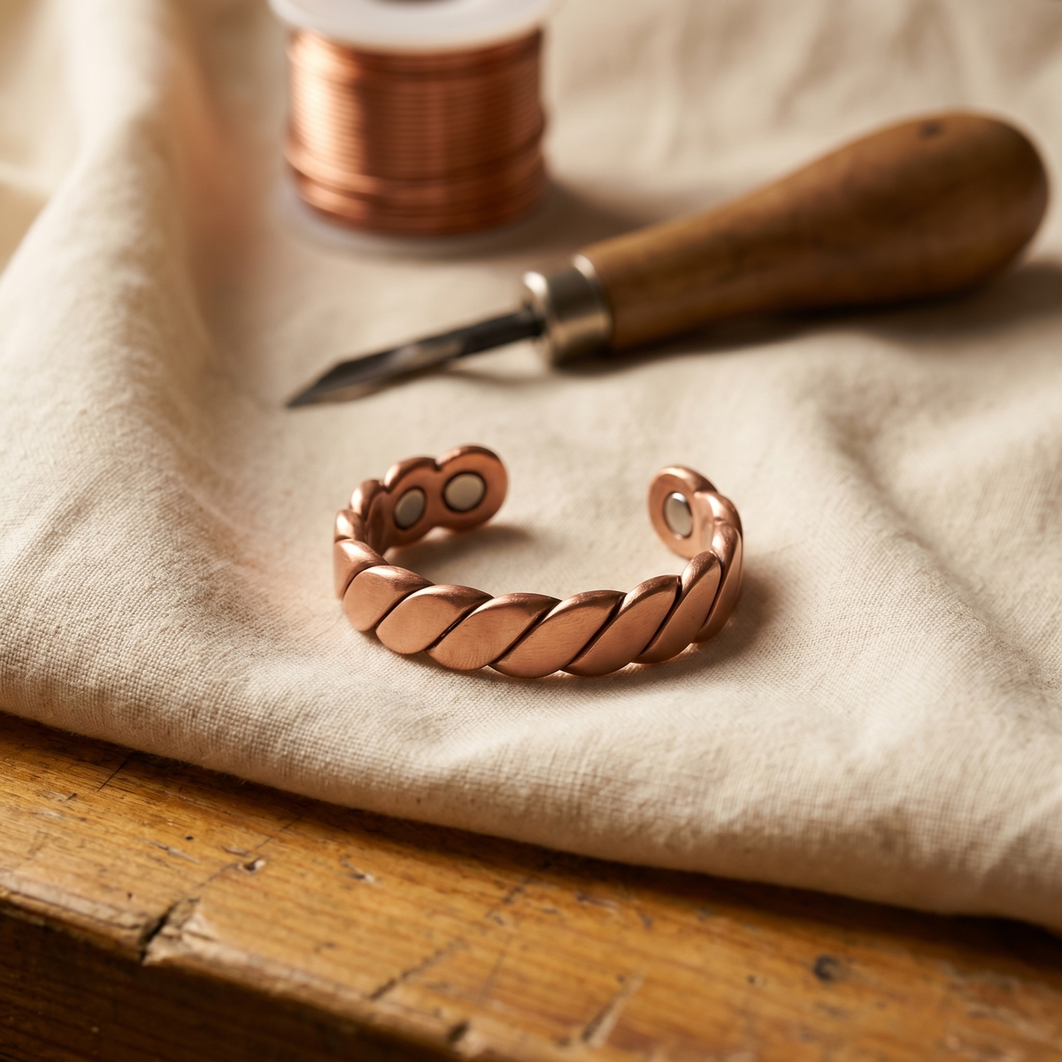 Anillo de Cobre Trenzado