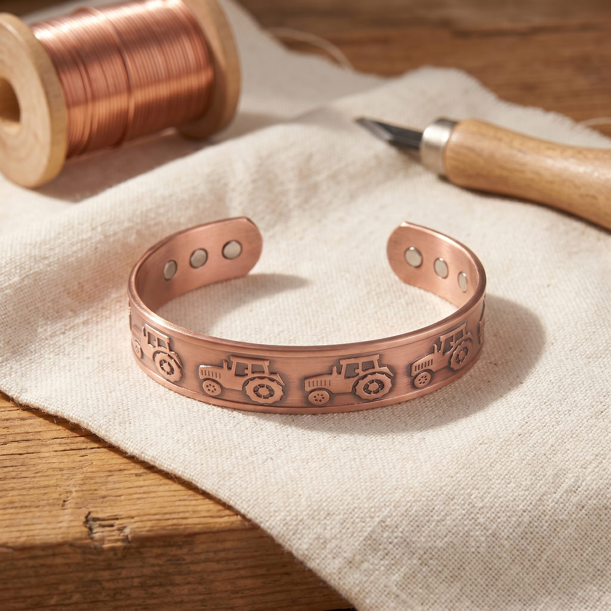 Pulsera de Cobre Martillada