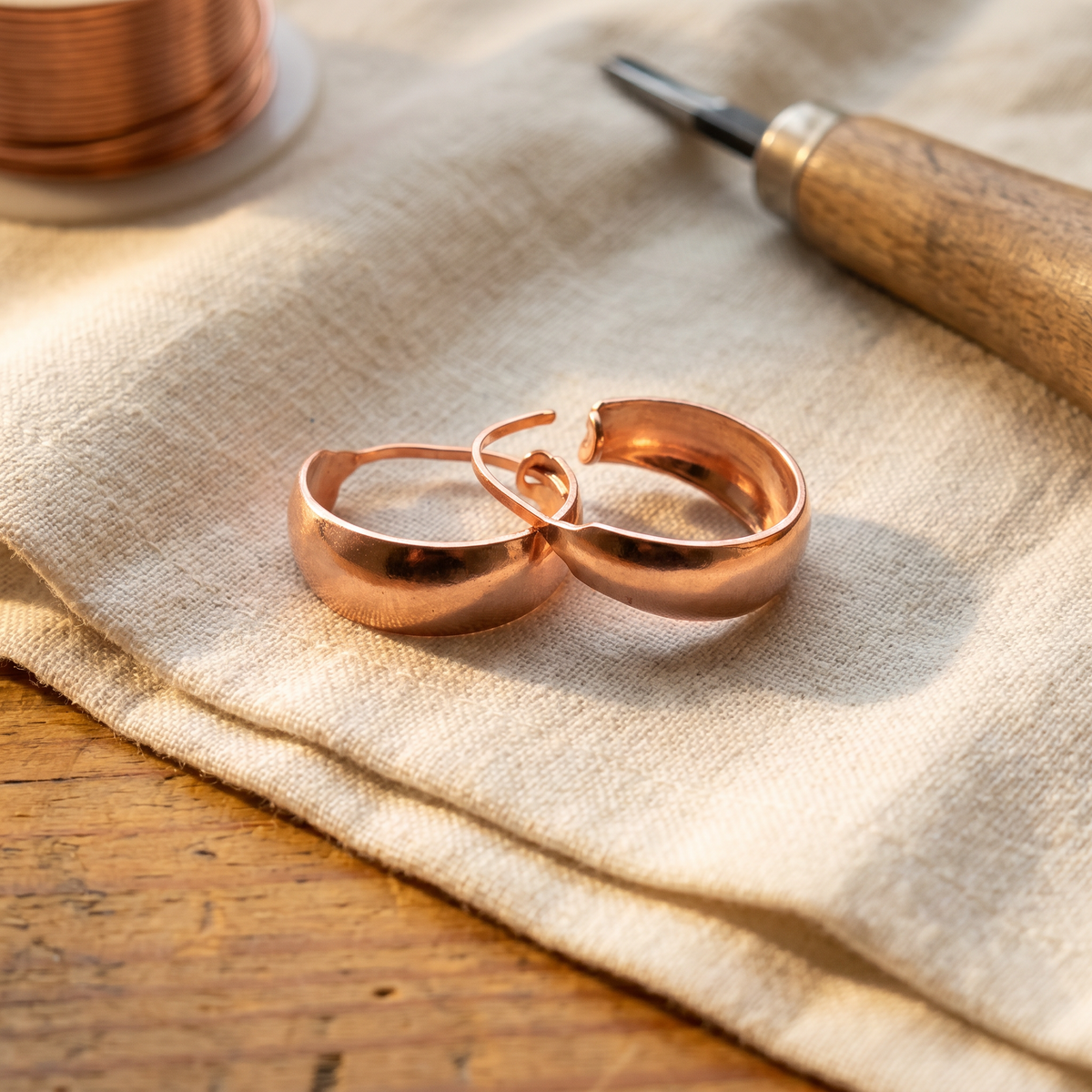 Aretes de Aro de Cobre