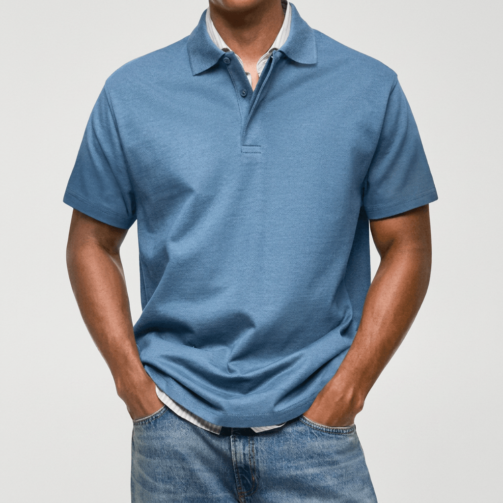 Polo de Punto Texturizado Casual-Polished