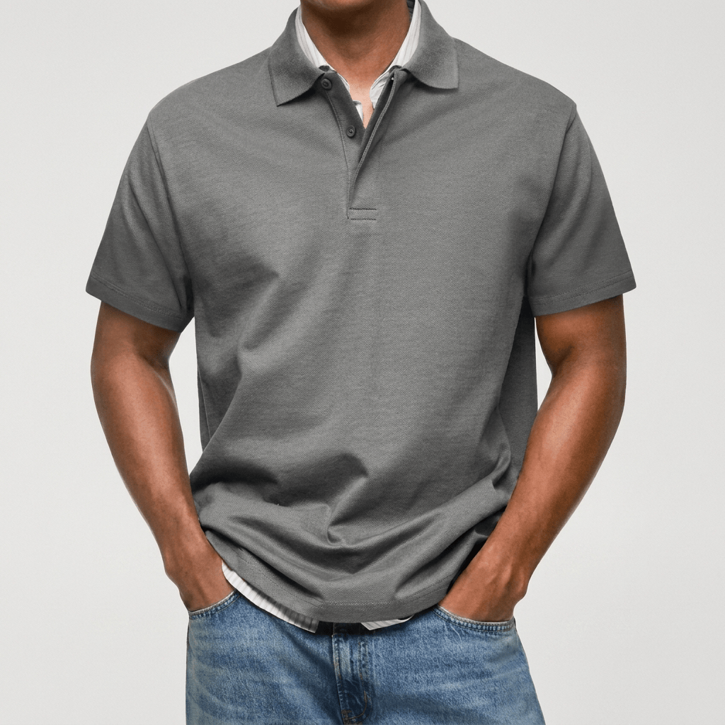 Polo de Punto Texturizado Casual-Polished