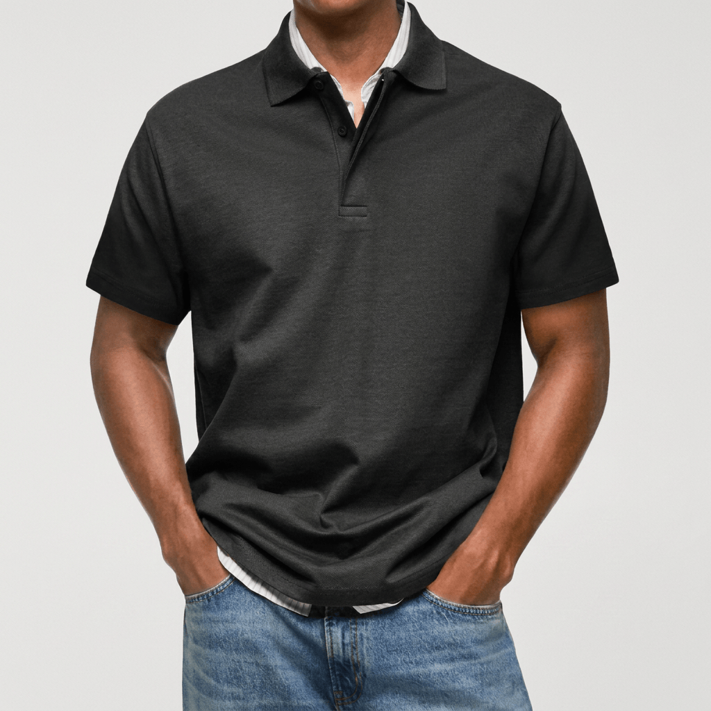 Polo de Punto Texturizado Casual-Polished