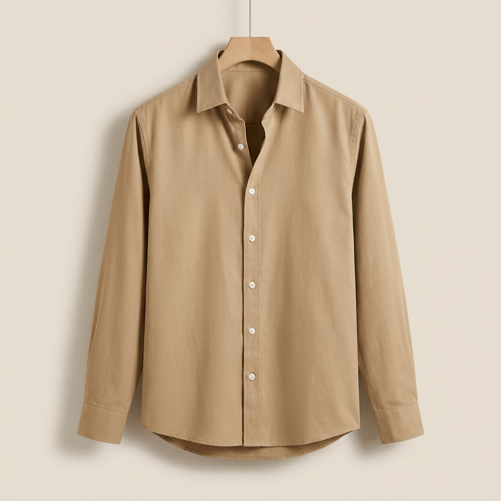Camisa de Algodón Esmerilado