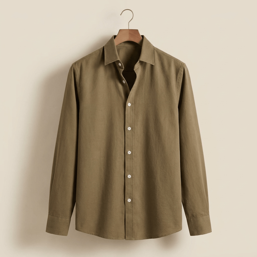 Camisa de Algodón Esmerilado