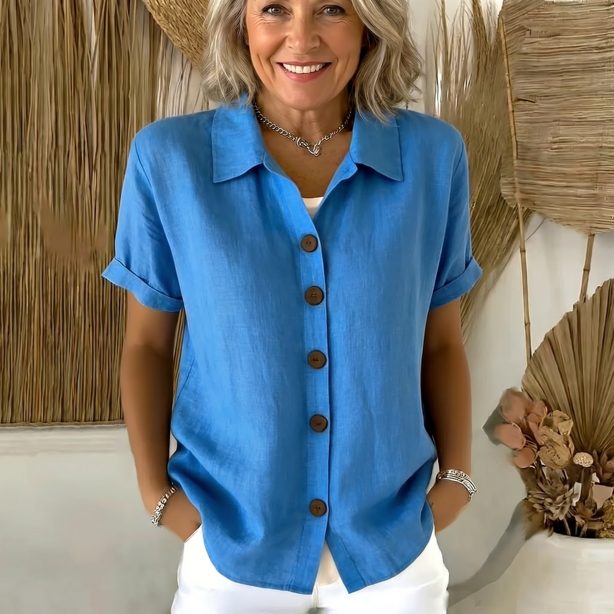 Blusa Zara con Botones Delanteros