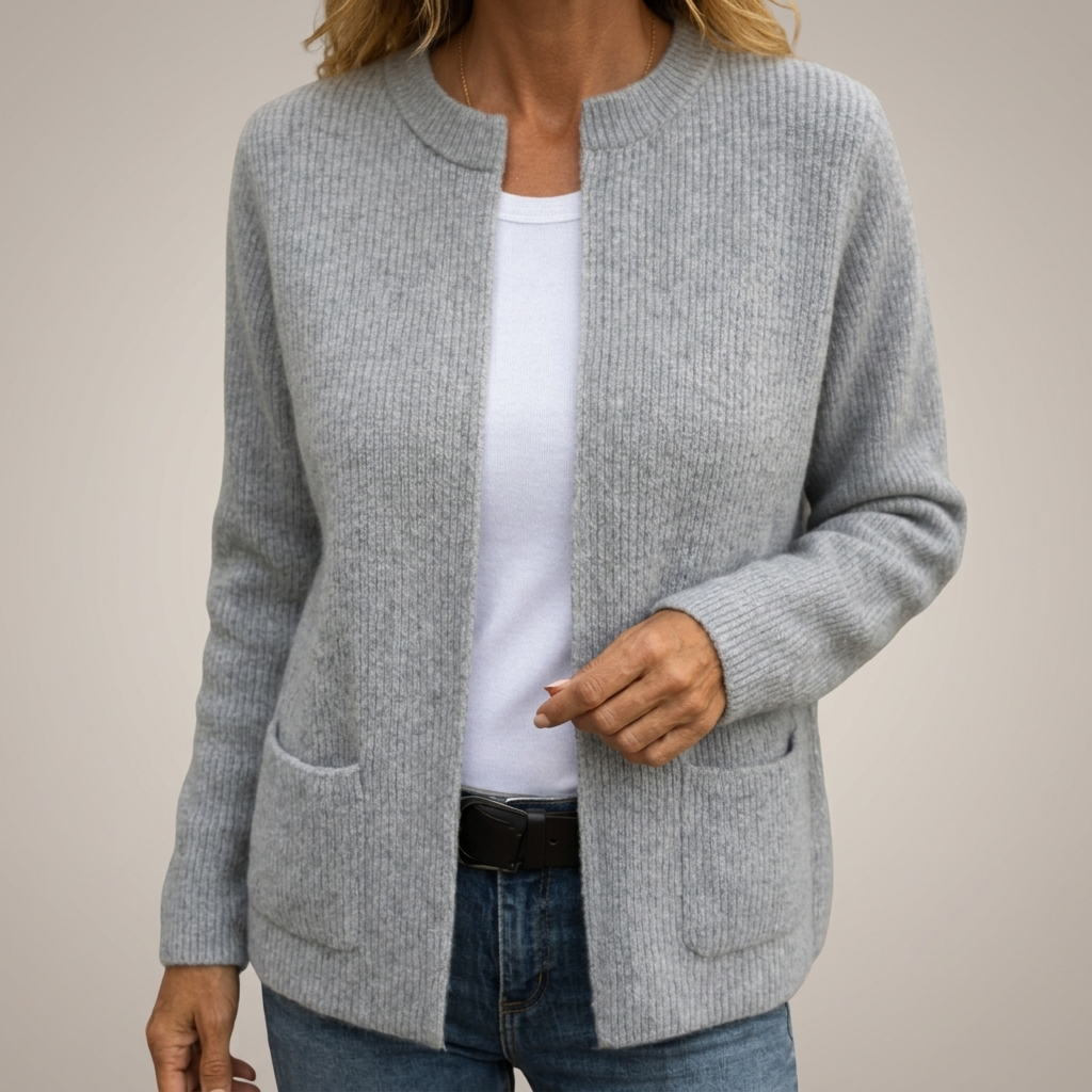 Colette | Chamarra de punto con cremallera y bolsillos