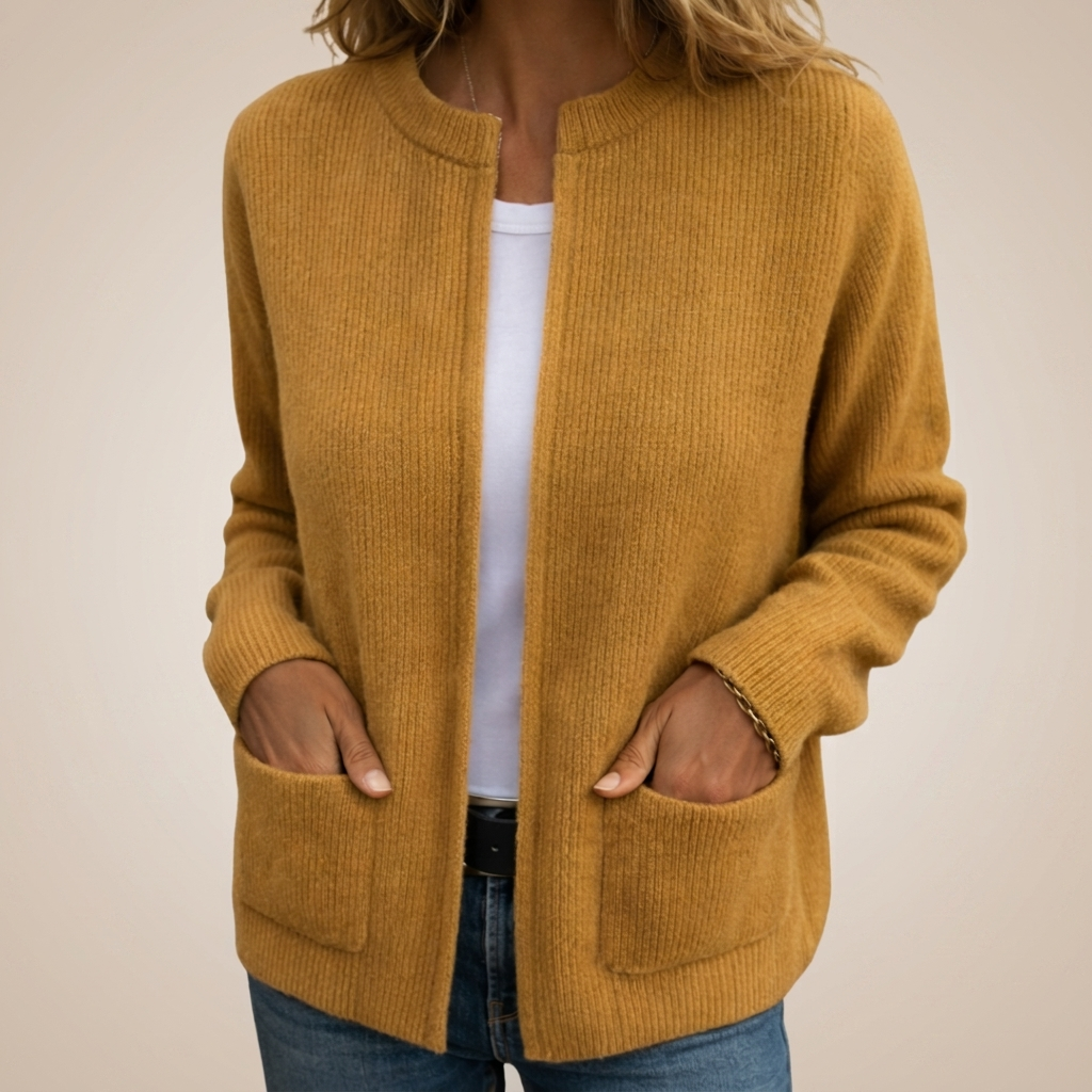 Colette | Chamarra de punto con cremallera y bolsillos