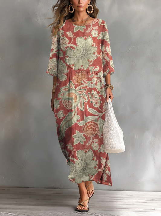 Colección Vestidos Eleganza Estiva con fondo gris texturizado
