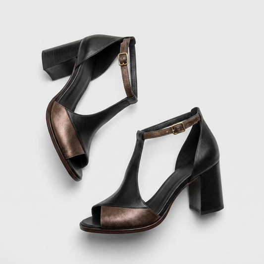 Zapatos de Tacón de Elegancia Moderna sobre fondo blanco