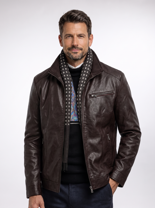 Chaqueta Torino Azul Marino con fondo claro tipo estudio
