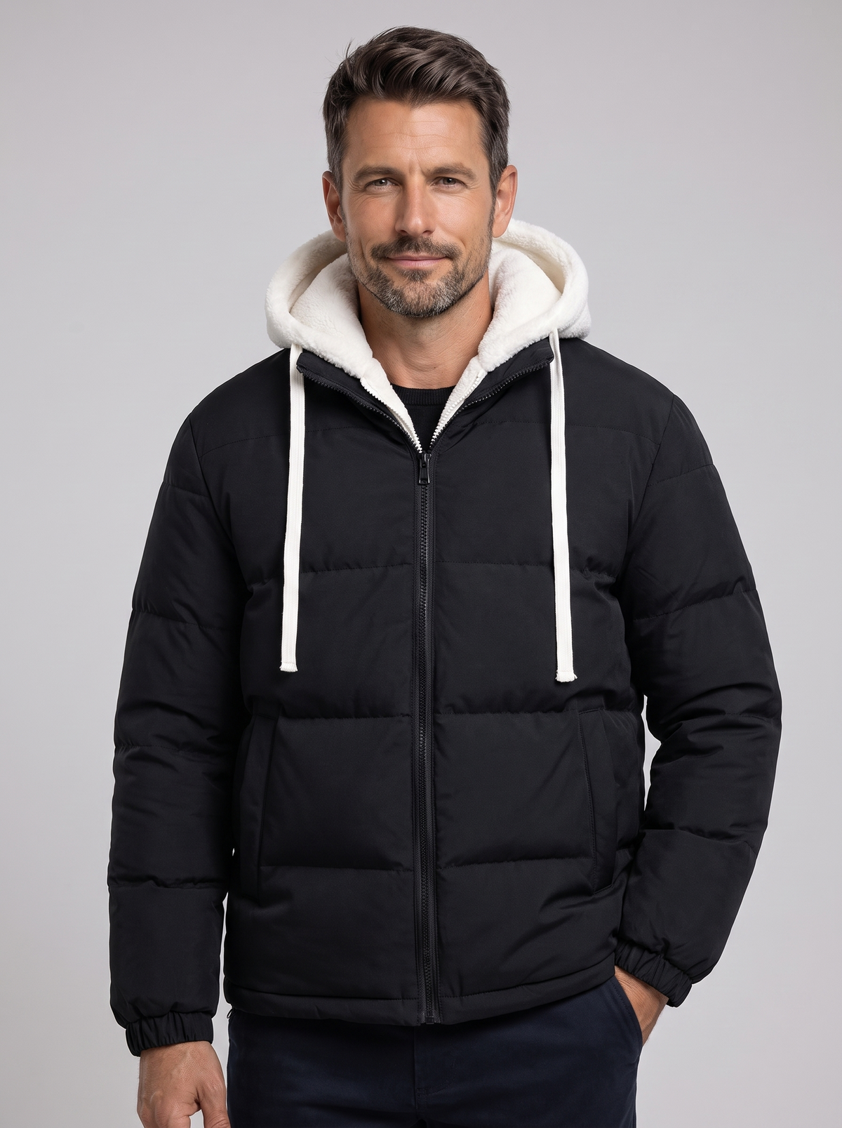 Chaqueta Bobojaco Exclusiva con fondo claro tipo estudio