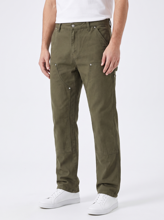 Rugged Workwear Straight-Leg Utility Pants con fondo blanco liso