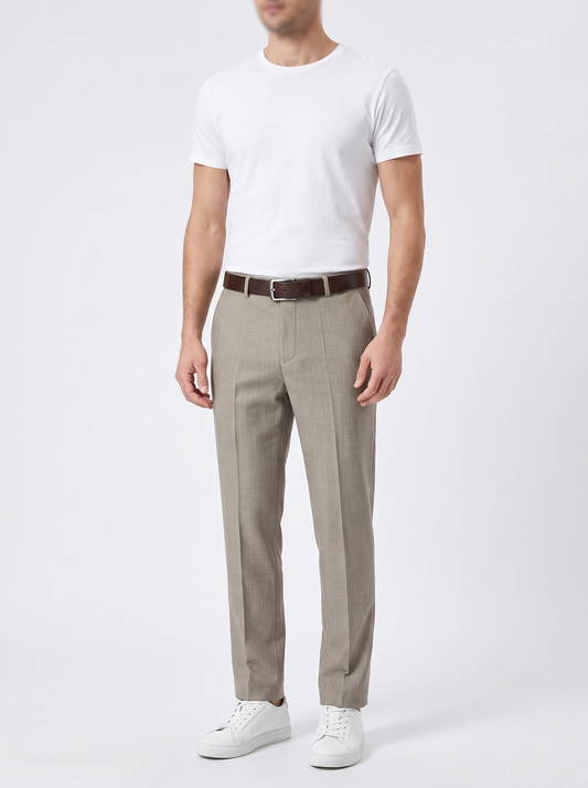 Harrington Trousers con fondo blanco liso