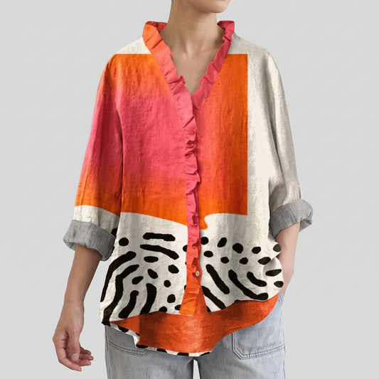 Blusa Mariel Luminosa con fondo gris claro