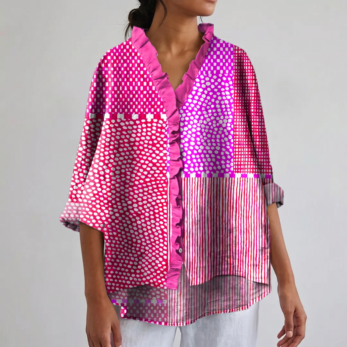 Blusa Matilda Suave con fondo gris claro