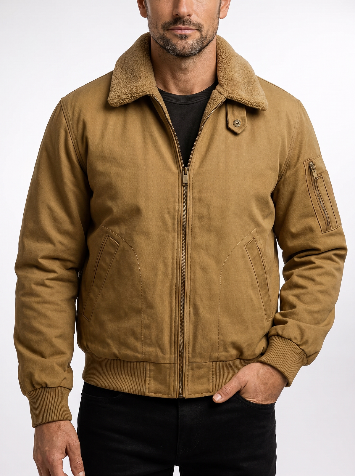 Chaqueta Bomber Graham con modelo