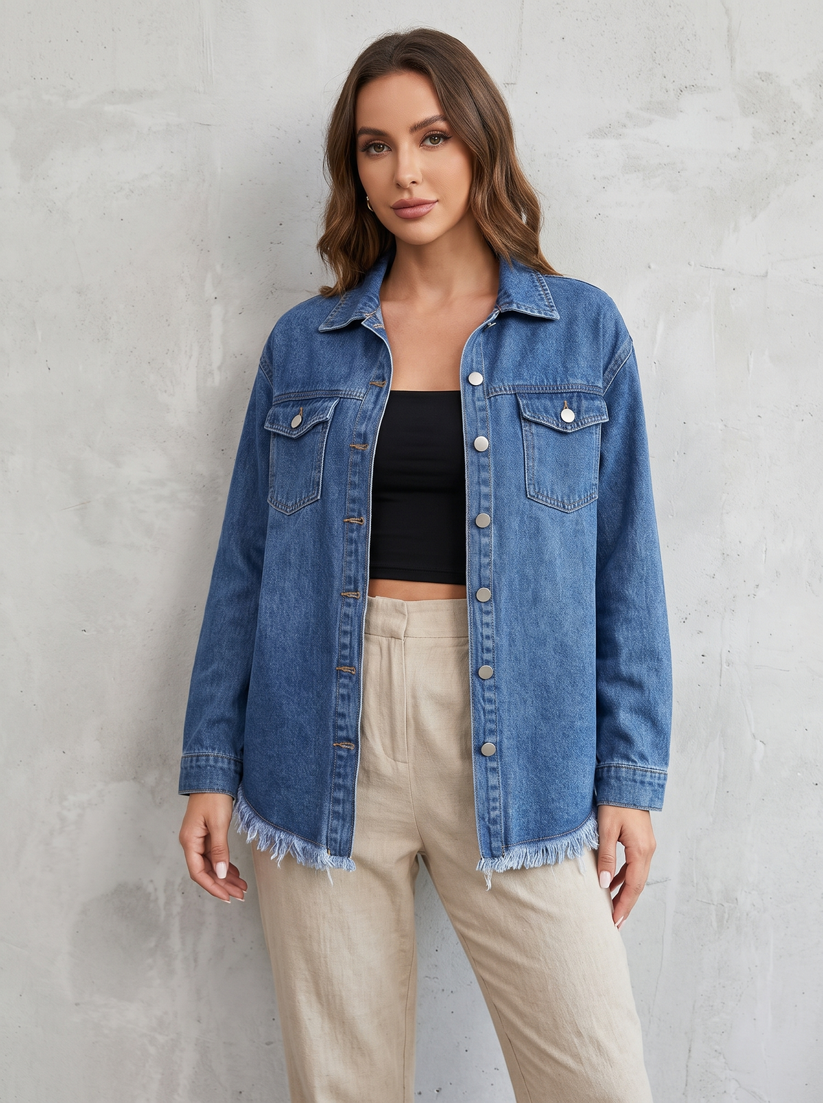 Chaqueta Vaquera Rhett con modelo