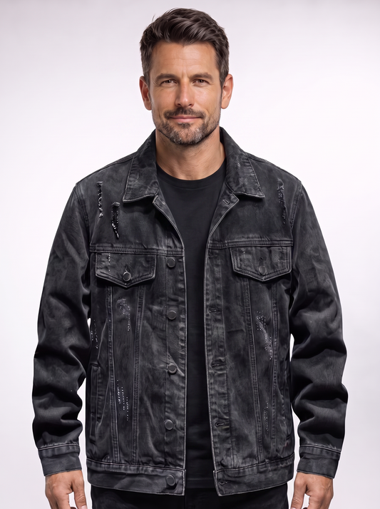 Chaqueta Vaquera Essentials Negra correcta