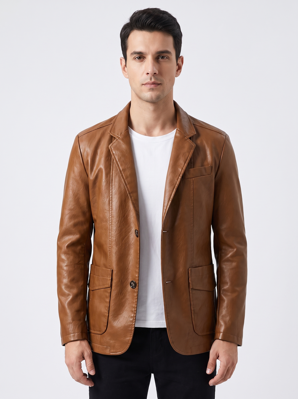 Chaqueta de Piel Blackreach con modelo
