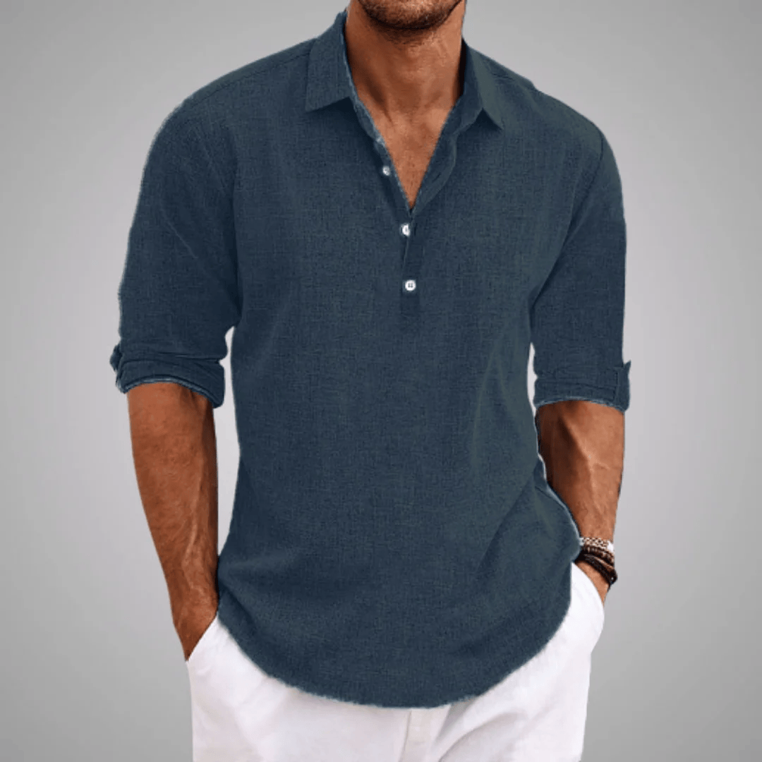 Camisa en Mezcla de Algodón de Fin de Semana