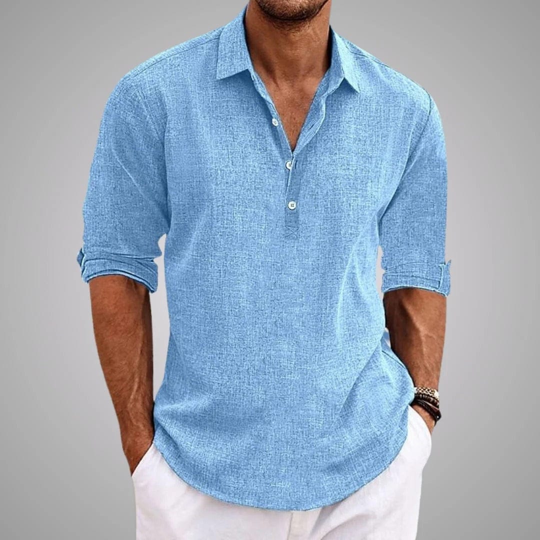 Camisa en Mezcla de Algodón de Fin de Semana