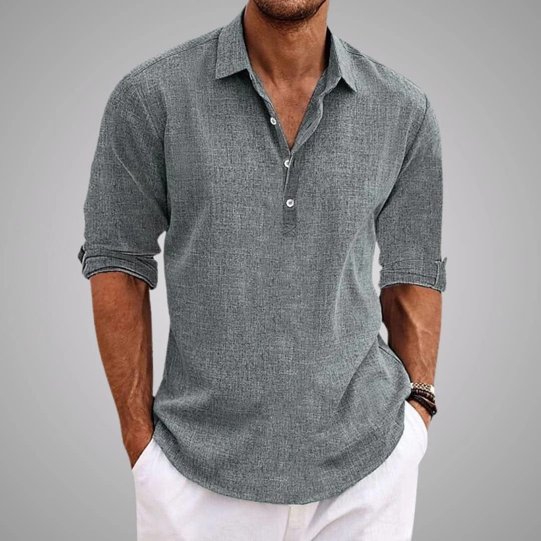 Camisa en Mezcla de Algodón de Fin de Semana