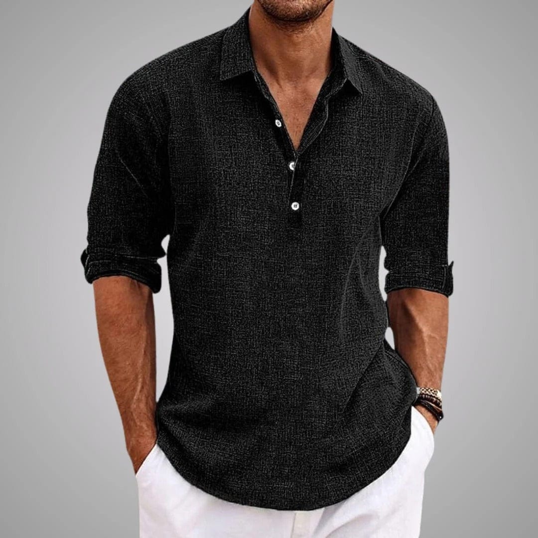 Camisa en Mezcla de Algodón de Fin de Semana