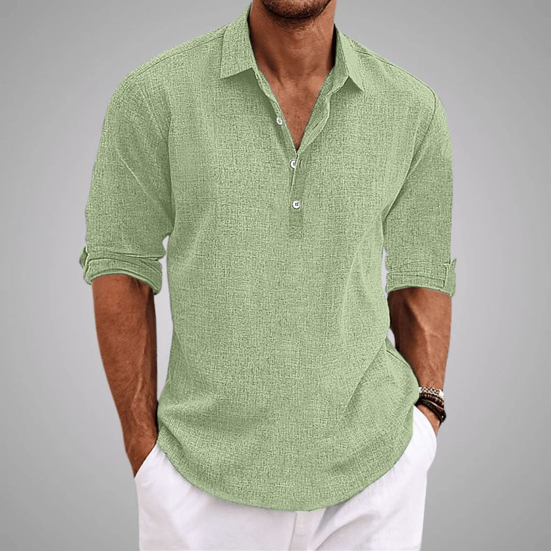 Camisa en Mezcla de Algodón de Fin de Semana