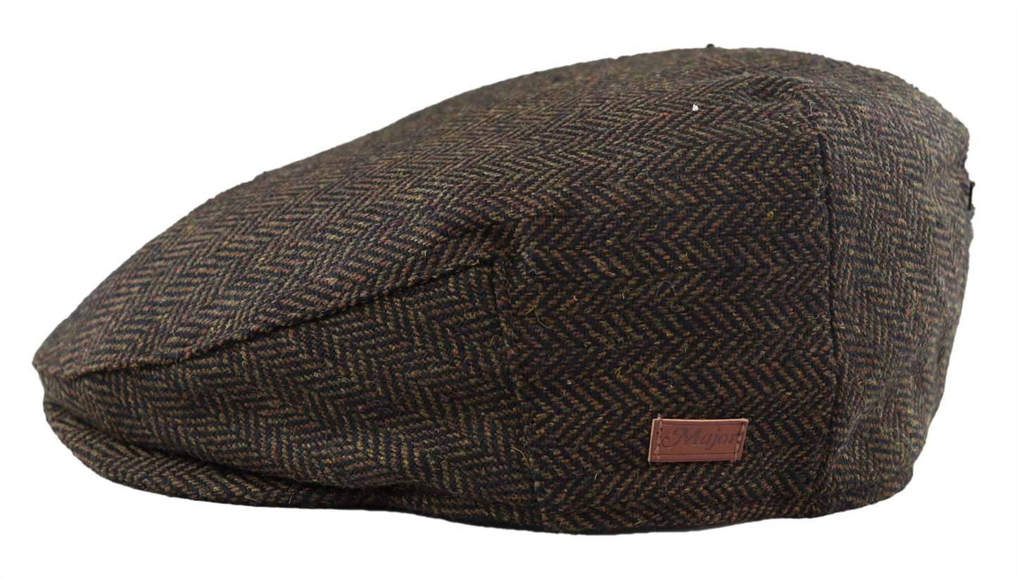 Gorra Plana de Tweed Espiga Clásica
