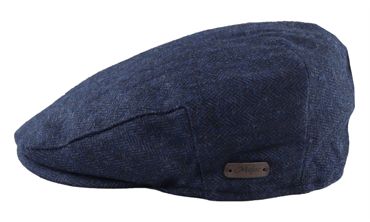 Gorra Plana de Tweed Espiga Clásica